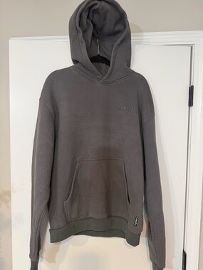 Gray Pullover Essential Hoodie Sweatshirt - COMFRT Embossed